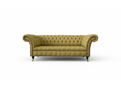 Chesterfield 3 miejsce do siedzenia Żółty Living Room Design Kanapy Podkładka Sofa Sofy Włókiennicze