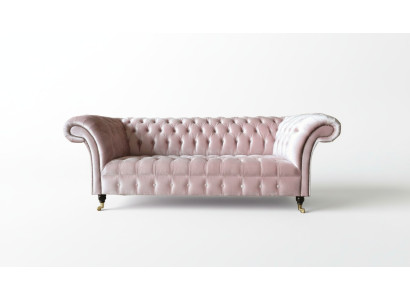 Chesterfield 3-osobowa jasnoróżowa kanapa Creative Meble Nowa sofa do salonu o nowoczesnym designie