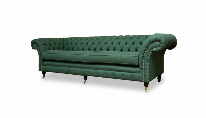 Chesterfield 4 miejsce do siedzenia Dark Green Living Room Design Kanapy Sofa duże Meble Material