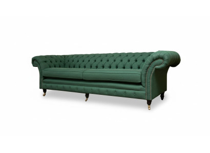 Chesterfield 4 miejsce do siedzenia Dark Green Living Room Design Kanapy Sofa duże Meble Material