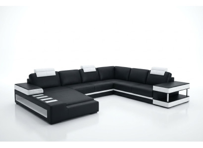 Skórzana sofa Narożnikowa kanapa Żywy krajobraz Designerska kanapa lekka sofa Podkładka Hallstadt -S