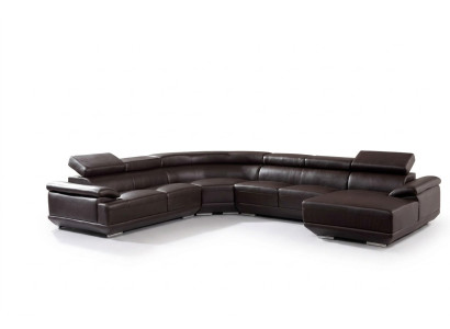 Żywy krajobraz Narożnikowa kanapa Skórzana sofa z USB, Sofa Couch Podkładka Siedziba Narożnik Ustawić
