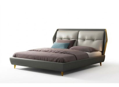 Design Skóra Łóżko Luksusowa Podkładka łóżko 180x200 Meble Sypialnia