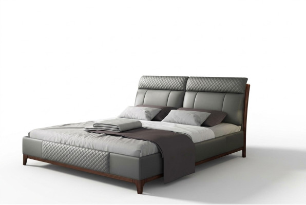 Łóżko Podkładka Design Luksusowe 180x200cm Dwuosobowe łóżko hotelowe Małżeństwo Sleep Pokój Skóra