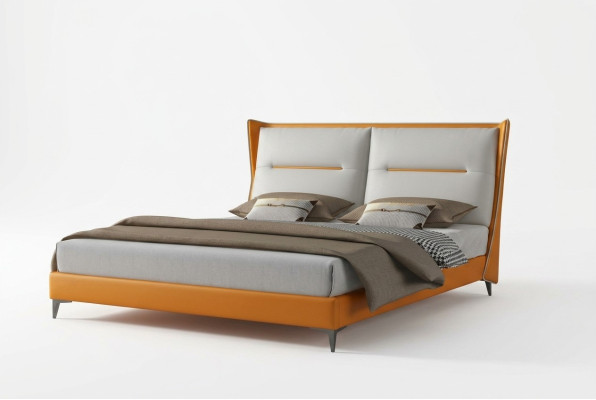 Nowoczesny design Łóżko 180x200 Skóra Łóżko hotelowe podwójne łóżko Pokój