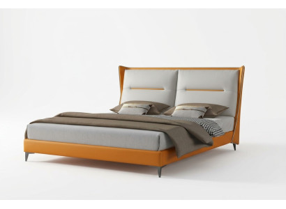 Nowoczesny design Łóżko 180x200 Skóra Łóżko hotelowe podwójne łóżko Pokój