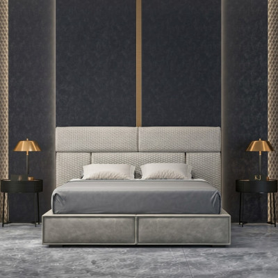 łóżko Design Łóżko Double Marriage Nowoczesny Hotel Frame Sleep Pokój