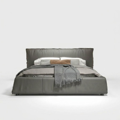 Design Skóra Łóżko Double Marriage Nowoczesny Hotel Luxury Sleep Pokój łóżko