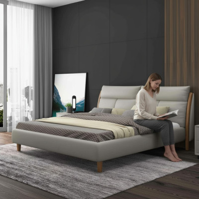 Design Włókiennicze Łóżko Małżeństwo Nowoczesne Hotelowe Rama Luksusowe Łóżko Podwójne