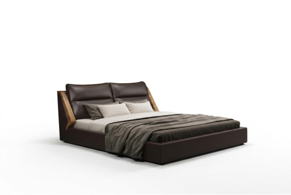 Łóżko Podkładka Design Luksusowe Dwuosobowe łóżko Hotelowe Małżeństwo 180x200cm Sleep Pokój Skóra