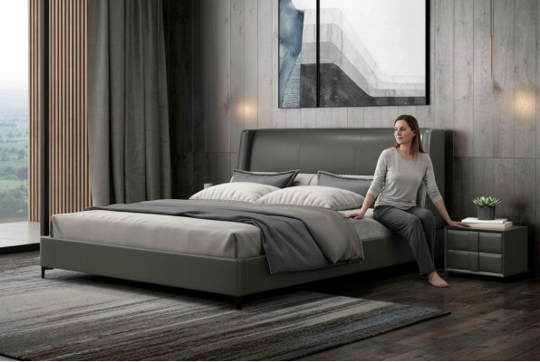 Łóżko Podkładka Design Luksusowe podwójne łóżko hotelowe Małżeństwo 180x200cm Sleep Pokój Metal