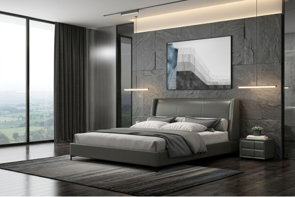 Łóżko Podkładka Design Luksusowe podwójne łóżko hotelowe Małżeństwo 180x200cm Sleep Pokój Metal
