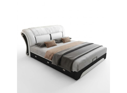 Łóżko Podkładka Design Luxury Double Hotel Marriage Sleep Pokój Skóra 180x200cm łóżko