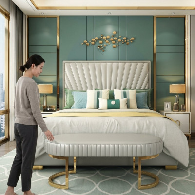 Łóżko Podkładka Design Luksusowe podwójne łóżko hotelowe Sleep Pokój 180x200cm