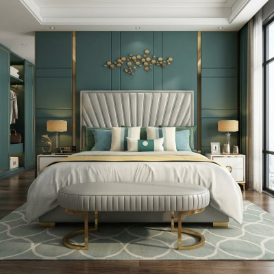 Łóżko Podkładka Design Luksusowe podwójne łóżko hotelowe Sleep Pokój 180x200cm