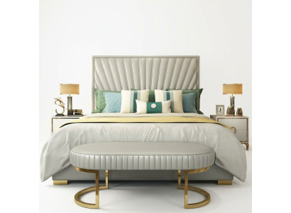 Łóżko Podkładka Design Luksusowe podwójne łóżko hotelowe Sleep Pokój 180x200cm