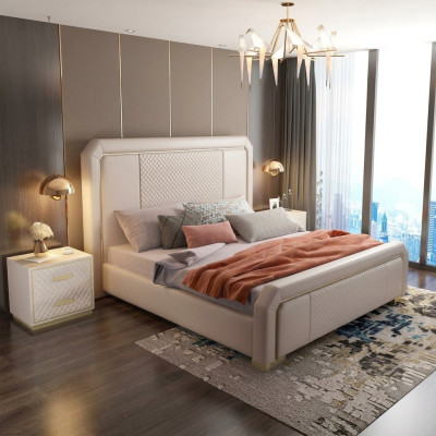 Designerskie Podwójne łóżko Hotel Luksusowe łóżko Sypialnia 180x200cm