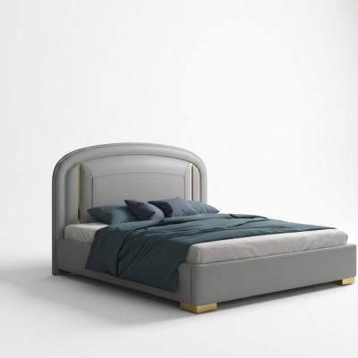 Nowoczesny design Łóżko 180x200 Aksamit Metal Hotel łóżko małżeńskie