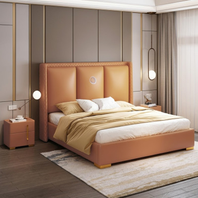 Łóżko Orange Sypialnia Design Meble Nowoczesne luksusowe łóżko Rama łóżka