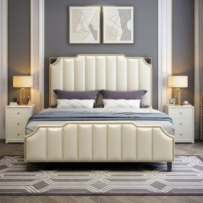 Łóżko Podkładka Design Luksusowe podwójne łóżko hotelowe Małżeństwo 180x200cm Sleep Pokój