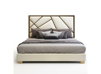 Łóżko Podkładka Design Luksusowe podwójne łóżko hotelowe Sleep Pokój Deco Skóra Nowe