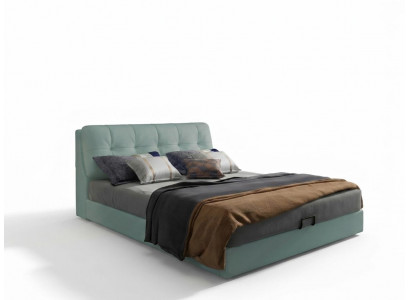 Designerskie łóżko 180x200 Skóra Łóżko metalowe Double Sleep Pokój Luxury Marriage