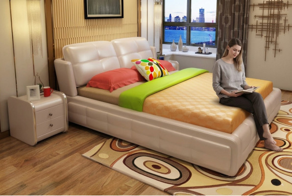 Luksusowa Sypialnia Łóżko Podkładka Deco Design 180x200cm Podwójne łóżko hotelowe