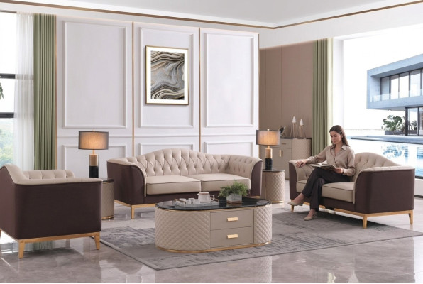 Kompletny zestaw Zestaw sofowy 3+2+1 miejsce do siedzenia sofa projekt kanapa Żywy krajobraz