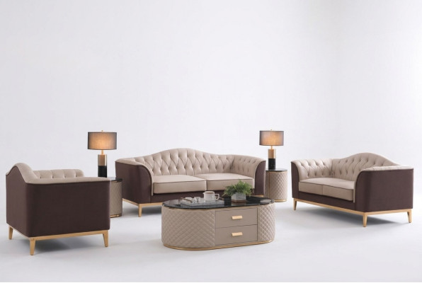 Kompletny zestaw Zestaw sofowy 3+2+1 miejsce do siedzenia sofa projekt kanapa Żywy krajobraz