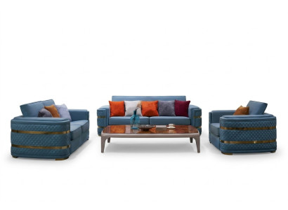 Sofa Klasyczna Podkładka 3+2+1 miejsce do siedzenia Kanapy Skóra Siedziba Ustawić Salon