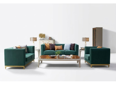Zestaw sofowy 3+2+1 Relaks miejsce do siedzenia Zestaw Design Sofy Podkładka Kanapy Skóra