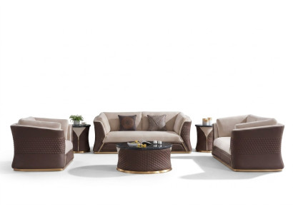 Zestaw sofowy 3+2+1 miejsce do siedzenia skórzana sofa dekoracja kanapy Żywy krajobraz Ustawić