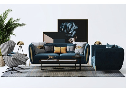 Zestaw sofowy 3+1 miejsce do siedzenia Zestaw Design Sofy Podkładka Kanapy Włókienniczy Relaks Luxury
