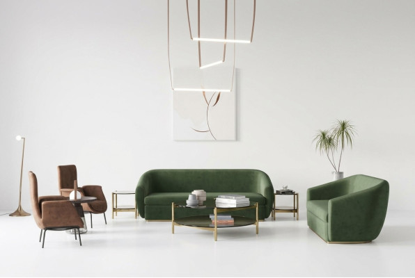 Zestaw sofowy 3+3 miejsce do siedzenia Green Sofa Obcios Skóra Sofy Kanapy Podkładka