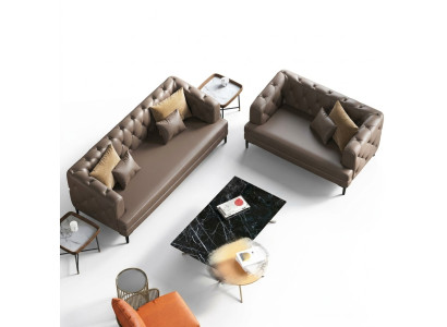 Brown Chesterfield Zestaw sofowy 3+2 miejsce do siedzenia 2szt. Zestaw designerskich, dekoracyjnych podkładek do kanap