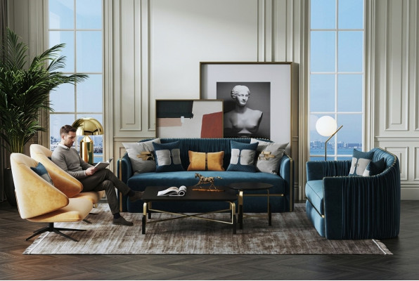 Zestaw sofowy 3+2 miejsce do siedzenia Zestaw Design Sofa Podkładka Dekoracyjna Kanapa Kanapa Modern
