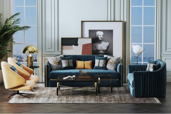 Zestaw sofowy 3+2 miejsce do siedzenia Zestaw Design Sofa Podkładka Dekoracyjna Kanapa Kanapa Modern