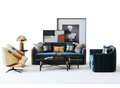 Zestaw sofowy 3+2 miejsce do siedzenia Zestaw Design Sofa Podkładka Dekoracyjna Kanapa Kanapa Modern