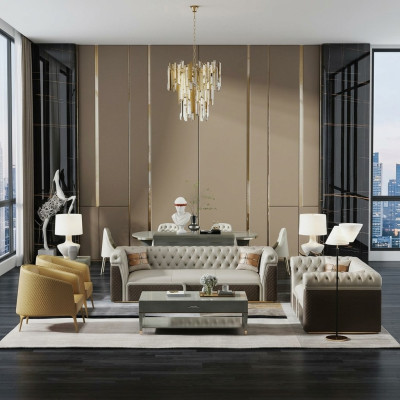 Zestaw sofowy 3+2 miejsce do siedzenia Zestaw Design Sofa Podkładka Kanapy Kanapa Nowoczesny Luksus