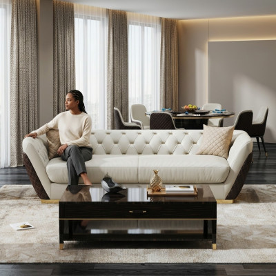 Sofa 3 miejsce do siedzenia Sofa Żywy krajobraz Ustawić Deco Design Nowoczesna Sofa Siedziba