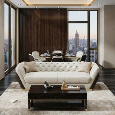 Sofa 3 miejsce do siedzenia Sofa Żywy krajobraz Ustawić Deco Design Nowoczesna Sofa Siedziba