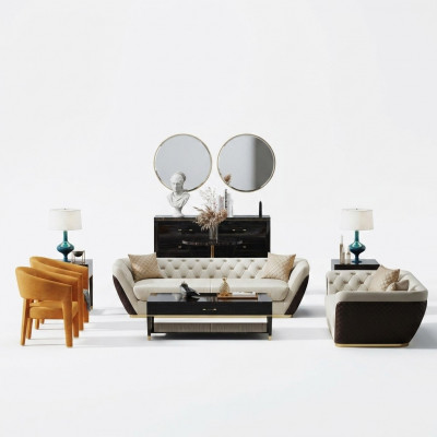 Zestaw sofowy Obcios Set Design Sofy Podkładka Kanapy 3 + 2 Siedziba