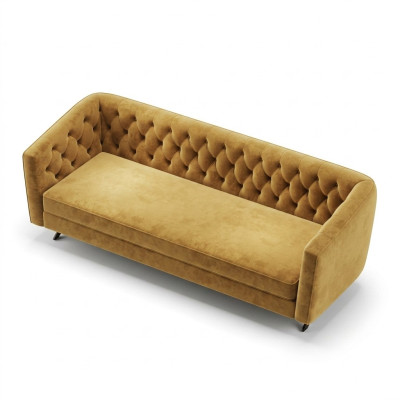 Meble w stylu włoskim 3 Sofa trzyosobowa Podkładka Materiał Sofa materiałowa Kanapy