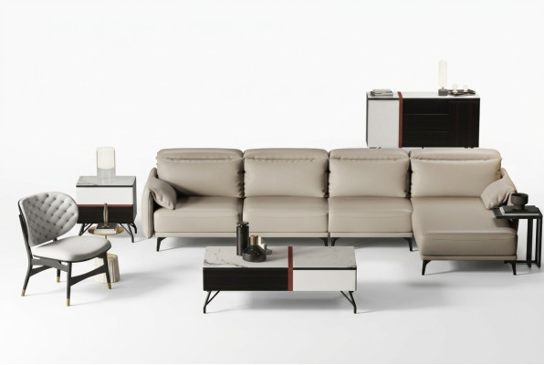 Designerska Sofa Skórzana Narożnikowa kanapa Podkładka Narożnik Kanapa Siedziba Narożnik L Kształt Ustawić Sofę Nowość