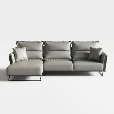 Designerska skórzana sofa Narożnikowa kanapa Podkładka Narożnik Kanapa Siedziba Narożnik L kształt Ustawić sofę