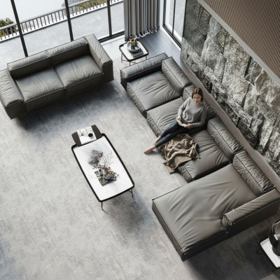 Narożnik kanapa Sofa Kanapa Podkładka Żywy krajobraz Narożnik Sofy Ustawić L Shape Grey
