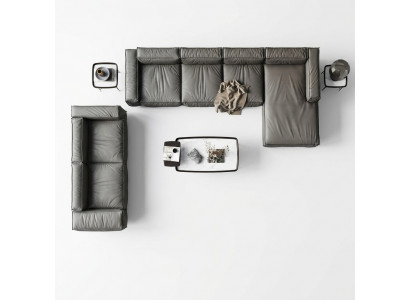Narożnik kanapa Sofa Kanapa Podkładka Żywy krajobraz Narożnik Sofy Ustawić L Shape Grey