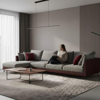 Kanapa Narożnikowa kanapa Żywy krajobraz Sofa Podkładka Ustawić Materiał Sofy Meble