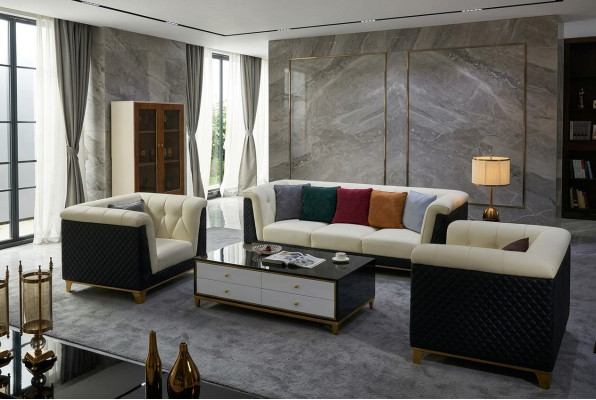 Zestaw sofowy Skóra Sofa Obcios Design Nowoczesna Sofa 3+2+1
