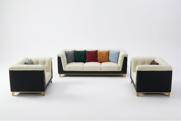 Zestaw sofowy Skóra Sofa Obcios Design Nowoczesna Sofa 3+2+1